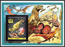 86152b/ Guyana Mi N°373 B Animaux Préhistoriques Prehistoric Tyrannosaurus Silver Argent 1993 ** MNH Non Dentelé Imperf - Préhistoriques