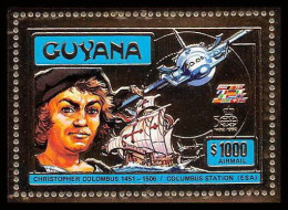 86147c/ Guyana Mi N°230 A Christophe Colomb Colombo Colombus Colon Station Espace (space) OR Gold ** MNH 1992 - Guyane (1966-...)