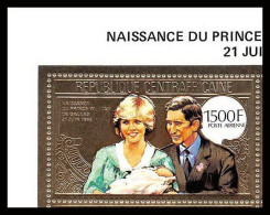 86131b Centrafrique Centrafricaine 1983 Mi 920 A Naissance Du Price William Lady Di Prince Charles OR Gold ** MNH - Central African Republic