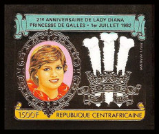 86126b/ Centrafrique Centrafricaine 1982 Mi N°191 B 21th Lady Di Diana SPENCER Anniversary Prince Charles OR Gold ** MNH - Koniklijke Families