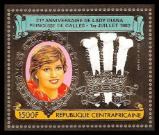 86125b Centrafrique Centrafricaine 1982 Mi N° 191 A 21th Lady Di Diana SPENCER Anniversary Prince Charles OR Gold ** MNH - Familles Royales