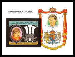 86126/ Centrafrique Centrafricaine 1982 Mi N°191 B 21th Lady Di Diana SPENCER Anniversary Prince Charles OR Gold ** MNH - Koniklijke Families