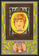 86124/ Tchad Mi N°124 B 21th Lady Di Diana SPENCER Anniversary Overprint 1982 Williams OR Gold ** MNH Non Dentelé Impe - Familles Royales