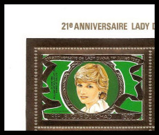 86120c/ Tchad Mi N°933 A Overprint Prince Willians 21th Lady Di Diana Anniversary 1982 OR Gold ** MNH  - Königshäuser, Adel