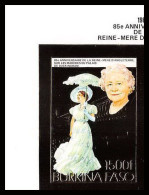 86114b/ Burkina Faso Mi N°1017 B Reine Queen Mother Elisabeth 2 1985 OR Gold ** MNH Non Dentelé Imperf  - Royalties, Royals