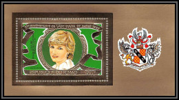 86117/ Tchad Mi N°123 A Naissance Du Prince William Lady Di Diana Spencer 21 Juin 1982 OR Gold ** MNH Overprint  - Königshäuser, Adel