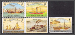 86419b Sao Tome E Principe Mi N°916/919 A Bateau (boat-SHIP) Hamburg 1984 ** MNH  - Sao Tomé E Principe