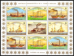 86419 Sao Tome E Principe Mi N°916/919 A Bateau (boat-SHIP) Hamburg 1984 ** MNH  - Sao Tomé E Principe