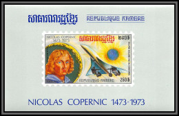 86410b Mi 48 Y&t PA 31 H Concorde Copernicus Copernic Espace Space Khmère Cambodge Cambodia Deluxe Miniature Sheet 1974 - Asia