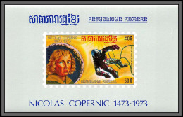 86407 Mi 44 Y&t 343 E Sortie Dans Espace Copernicus Copernic Space Khmère Cambodge Cambodia Deluxe Miniature Sheet 1974 - Cambodia