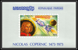 86408 Mi 46 Y&t 343 G Capsule Copernicus Copernic Espace Space Khmère Cambodge Cambodia Deluxe Miniature Sheet 1974 - Cambodia