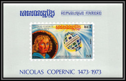 86406 Mi 43 Y&t 343 D Telstar Copernicus Copernic Espace Space Khmère Cambodge Cambodia Deluxe Miniature Sheet 1974 - Cambogia