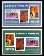 86414 Sao Tome E Principe Mi BF N°15/16 Paul Gauguin 1848/1903 Essen Museum Tableau (Painting) 1978 Cote 22 Euros ** MNH - Sao Tomé E Principe