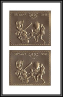 86385 Guyana Mi BF N°4295 Baseball Escrime Fencing 1996 Jeux Olympiques (olympic Games) OR Gold Stamps ** MNH Cote 52 - Guiana (1966-...)