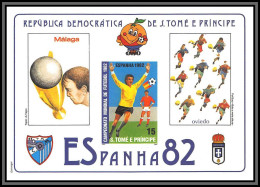 86374f Sao Tome E Principe Mi BF Malaga Oviedo Football Soccer ESPANA 82 1982 World Cup Epreuve De Luxe Karton - Sao Tomé E Principe