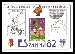 86374a Sao Tome E Principe Mi BF Valladolid Bilbao Football Soccer ESPANA 82 1982 World Cup Epreuve De Luxe Karton - Sao Tomé E Principe