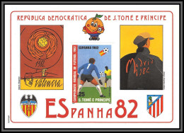 86374d Sao Tome E Principe Mi BF Valencia Madrid Football Soccer ESPANA 82 1982 World Cup Epreuve De Luxe Karton - 1982 – Espagne