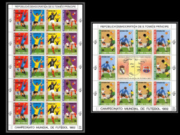 86379 Sao Tome E Principe Mi N°754/759 A Football Soccer ESPANA 82 1982 World Cup ** MNH Feuille Complete (sheet) - Sao Tome Et Principe