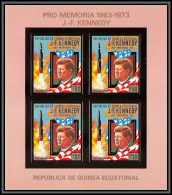 86367 Guinée équatoriale Guinea Mi N° A 306 Kennedy 1973 Bloc 4 Espace Space Non Dentelé Imperf Or Gold ** MNH Cote 100 - Africa