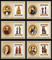86372 Sao Tome E Principe Mi BF N°61/66 A échecs Chess Xadrez 1981 ** MNH Deluxe Blocs Cote 70 Euros - Chess