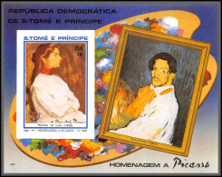86360b Sao Tome E Principe 1982 Bloc Mi N°107 B Retrato De Lola Picasso Tableau (Painting) Non Dentelé Imperf ** MNH - Sao Tomé E Principe