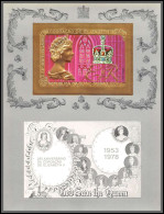 86330 Bloc Mi N°110 B 25ème Anniversaire Elisabeth II 1978 Queen Mother Guinée-Bissau Guinea OR Gold Non Dentelé Imperf - Familles Royales