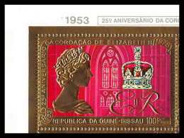86332a Mi N°491 A 25ème Anniversaire Elisabeth II 1978 Queen Mother Guinée-Bissau Guinea OR Gold  - Koniklijke Families