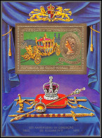 86328 Bloc Mi N°114 A 25ème Anniversaire Elisabeth II 1978 Queen Mother British Family Guinée-Bissau Guinea OR Gold - Royalties, Royals