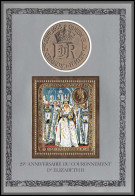 86323 Bloc N°146 A 25e Anniversaire Couronnement Elizabeth II Coronation Queen Comores Etat Comorien OR Gold Stamps - Koniklijke Families