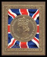 86321b N°147 A 25e Anniversaire Couronnement Elizabeth II Coronation Queen Comores Etat Comorien OR Gold Stamps - Familles Royales