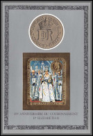 86322 Bloc N°146 B Couronnement Elizabeth II Coronation Queen Comores Etat Comorien Non Dentelé Imperf OR Gold Stamps - Royalties, Royals
