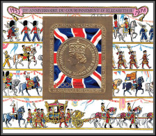 86320 Bloc N°147 B Couronnement Elizabeth II Coronation Queen Comores Etat Comorien Non Dentelé Imperf OR Gold - Koniklijke Families