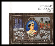 86317b N°360 A 25e Anniversaire Couronnement Elizabeth II Coronation Queen Comores Etat Comorien OR Gold Stamps - Koniklijke Families