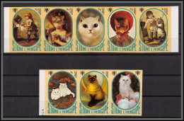 86311 Sao S Tome E Principe N°730/736 B Cote 26 Euros Chats Chat Katzen Cats Non Dentelé Imperf ** MNH 1981 - Sao Tomé E Principe