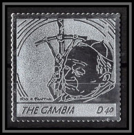 86254 Gambie Gambia - Mi N°5563 Pape Jean Paul 2 Religion Christianism Christianisme Silver Argent ** MNH Pope 2005  - Gambia (1965-...)