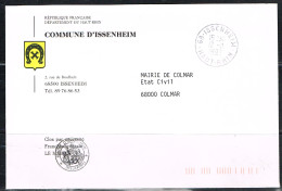 PO-BO L 11 - FRANCE Lettre En Franchise Postale De La Mairie D'Issenheim Illustration Fer à Cheval 1993 - Oblitérations Mécaniques (flammes)