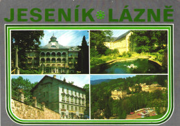 JESENIK, ARCHITECTURE, SPA, FOUNTAIN, CARS, BUS, CZECH REPUBLIC, POSTCARD - Czech Republic