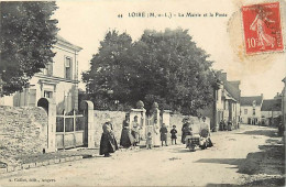 - Maine Et Loire -ref-B138- Loiré - La Mairie Et La Poste - Femmes Et Enfants - - Autres & Non Classés