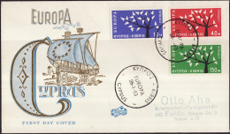 Europa CEPT 1962 Chypre - Cyprus - Zypern FDC1 Y&T N°207 à 209 - Michel N°215 à 217 - 1962