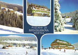 SPINDLERUV MLYN, MULTIPLE VIEWS, ARCHITECTURE, SKI RESORT, CZECH REPUBLIC, POSTCARD - Czech Republic