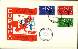 Europa CEPT 1962 Chypre - Cyprus - Zypern FDC2 Y&T N°207 à 209 - Michel N°215 à 217 - 1962