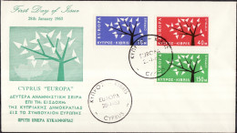 Europa CEPT 1962 Chypre - Cyprus - Zypern FDC3 Y&T N°207 à 209 - Michel N°215 à 217 - 1962