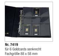 Safe Ergänzungsblätter Nr. 7419 Für 6 Goldcards Senkrecht, Per 5 Neu ( - Zubehör