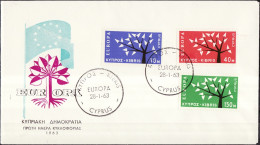 Chypre - Cyprus - Zypern FDC6 1962 Y&T N°207 à 209 - Michel N°215 à 217 - EUROPA - Covers & Documents