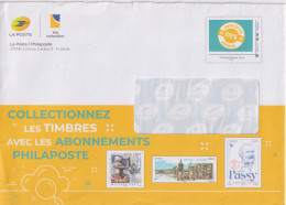 Enveloppe Fenêtre Entier International 250g "Passionné Abonné 100%" Cadre Philaposte Illustration Passy Mende Dinandier - PAP:  Varia (1995-...)