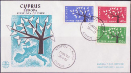 Chypre - Cyprus - Zypern FDC8 1962 Y&T N°207 à 209 - Michel N°215 à 217 - EUROPA - Covers & Documents