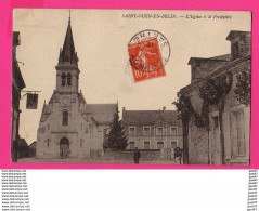 CPA (Ref Z1214) SAINT-OUEN-EN-BELIN (72 SARTHE)  Près D''ECOMMOY L'Église Et Le Presbytère) - Other & Unclassified