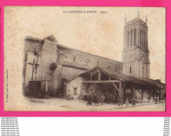 CPA (Réf: Z 2586) LA SAUVETAT-DU-DROPT (47 LOT & GARONNE) Église (animée) - Sonstige & Ohne Zuordnung