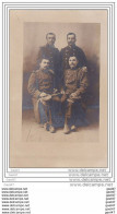 Carte-Photo Réf-JP-R-643 (  La Grande Guerre De 1914-15 )    Photo De Quatre Militaires  1914 - Personnages