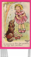 CPA (Réf: Z 2691) (ILLUSTRATEURS & PHOTOGRAPHES  SIGNÉS JACQUELINE FAIZANT SIMON) Petite Fille Et Petits Chiens - Faizant